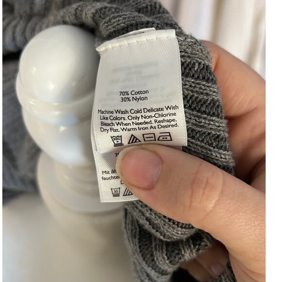 Eddie Bauer Womens Sz M Full Zip Longline Mock neck Cardigan Tunic Sweater #0062 - Picture 6 of 6